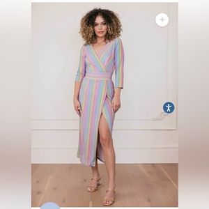 Like New Jessakae Luminaria rainbow wrap dress